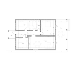 Одноэтажного дом с тремя спальнями 91.27 м² + терраса 31.55 м²(S6)