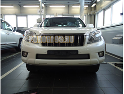 Защита радиатора для Toyota LC Prado 150 2009-2014 (6 частей) chrome верх