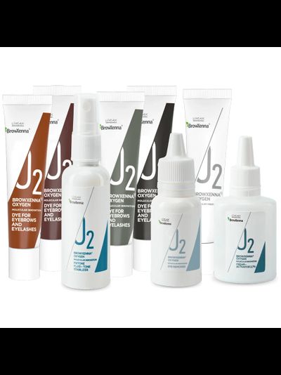 Набор для окрашивания бровей и ресниц BrowXenna OXYGEN J2