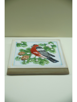 Снегирь на ели (панно)