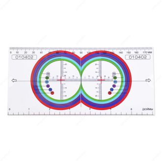 Линейка для подбора минимального диаметра линзы