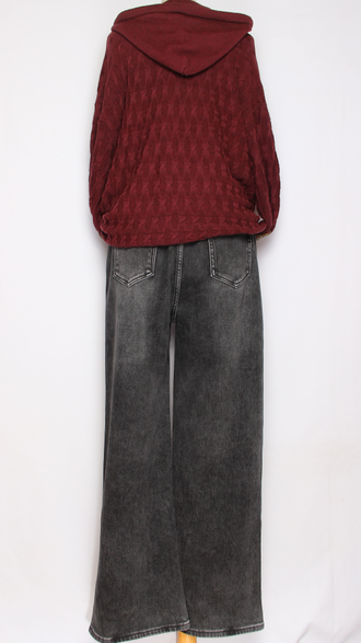 Брюки джинсовые теплые "ТРУБЫ ФЛИС" черные р.30,32