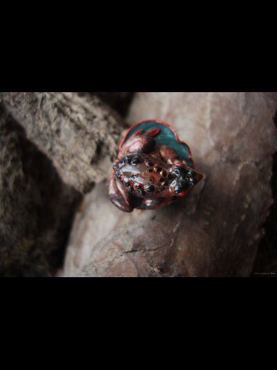 Фэнтезийное кольцо с опалом "Принц-лягушка Восточного Королевства"