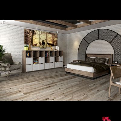 Кварцвиниловая плитка Damy Floor Family LVT Дуб Лофт 1508-1-LVT 43 класс толщина 2.5 мм с фаской клеевая 4.13 м2