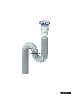 Сифон гофрированный для тюльпана и раковины Unicorn D230