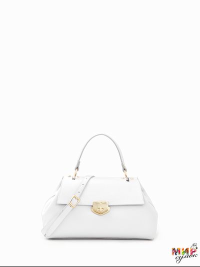СУМКА ЖЕНСКАЯ GILDA TONELLI 5005 БЕЛОГО ЦВЕТА ИЗ НАТУРАЛЬНОЙ КОЖИ