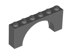 Arch 1 x 6 x 2 - Medium Thick Top without Reinforced Underside, Dark Bluish Gray (15254 / 6052786 / 6106191)