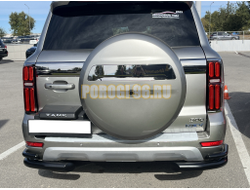 Защита заднего бампера угловая двойная с покрытием "раптор" Папа Тюнинг d76/42 для Tank 500 2023-