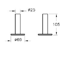 ПОДСТАКАННИК ДЛЯ ЗУБНЫХ ЩЕТОК VITRA ORIGIN, МАТОВЫЙ ЧЕРНЫЙ, A4489636