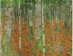 Купить греющую картину с фото репродукции Густава Климта Березовая роща