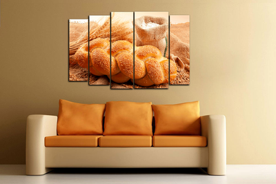 Модульная картина "Свежий хлеб"