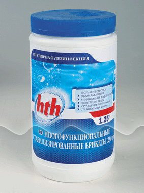 hth Таблетки стабилизированного хлора 5 в 1, 200 гр. 1,2 кг