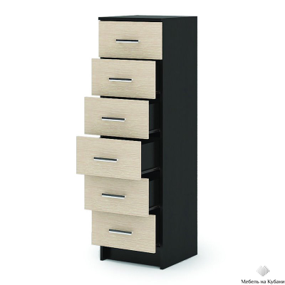 Гармония КМ 602 Комод 6 ящиков Венге/Белфорт