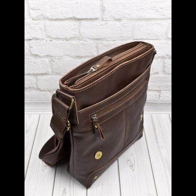 Кожаная мужская сумка Melazzo Premium brown (арт. 
5073-53)