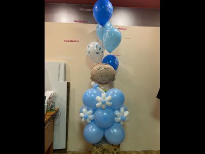 Композиция из шаров на выписку &quot;Для мальчика&quot;