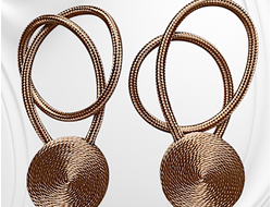 Подхваты для штор на магнитах, цвет коричневый, в комплекте 2 штуки