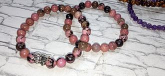 Браслет из Родонита Бабочка