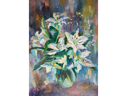 Картина Букет с лилиями Круглова Ирина