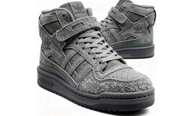 Кроссовки Adidas Forum High Suede Grey зимние