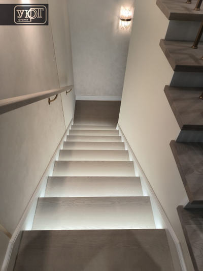 л-2/3. лестница со стильным ограждением