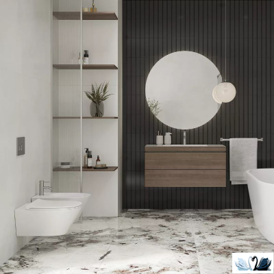 Керамогранит Creto Patagonia 180х120 см High Gloss серый