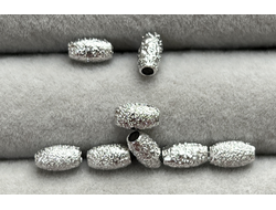 Бусина родий рис  7х4мм