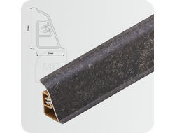 Пластиковый Плинтус для столешницы CEZAR BL44 гранит вечелли антрацит