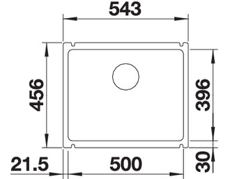 Мойка Blanco SUBLINE 500-U  PuraPlus с отв.арм. InFino, 523734