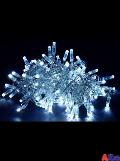 Гирлянда-нить 10 м, 220В, ХОЛОДНЫЙ БЕЛЫЙ, IP65, провод ПВХ, статика