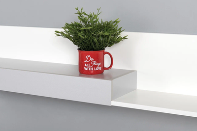 Стол Торонто 12.149 белый шагрень, стальной серый + полка