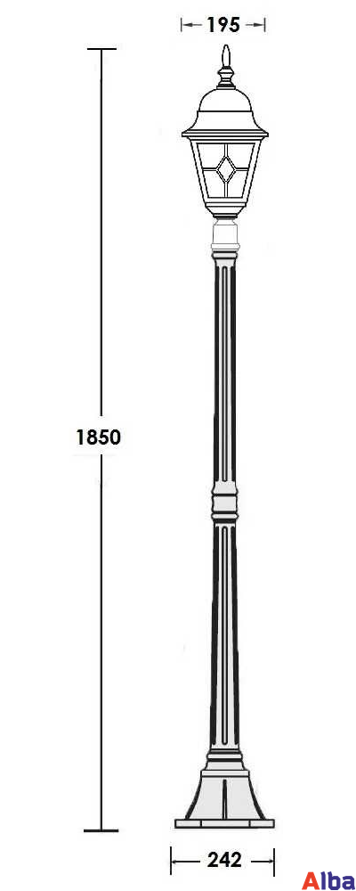 Quadro M 79908 Парковый светильник