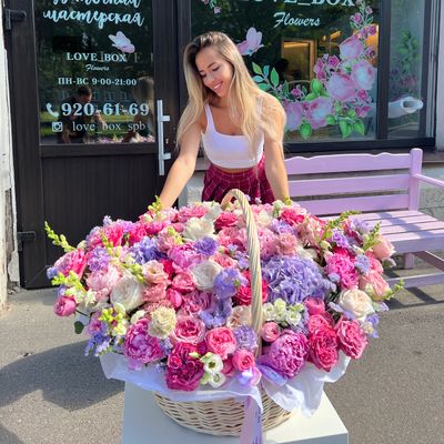 КОРЗИНА МИКС ЦВЕТОВ №10