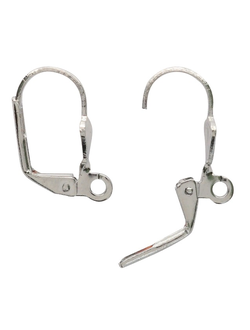 Швензы с французской застежкой 20х12 мм, цвет серебро