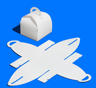 Упаковка сборная кондитерская с/р (белая), 100*100*100мм