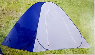 Палатка однослойная зимняя без дна (Цвет: Бело-синий) (1.50м × 1.50м × 1.30м) 1002A