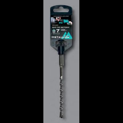 Бур по бетону SDS-plus METALLICA Optima 6х160/100 мм, напайка с центром, 2 спирали