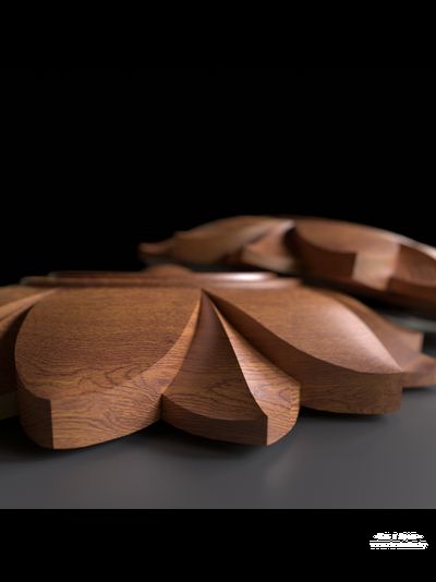 Резная розетка 3d model