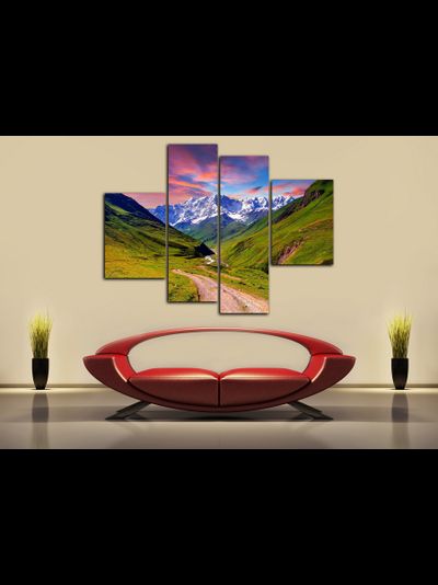 Модульная картина "Тропинка к белым горам"