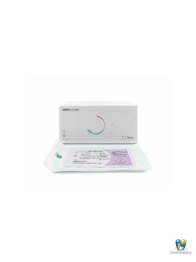 Нить хирургическая WEGO PGLA USP 4-0, MP 1,5 45 см – плетеная рассасывающаяся, фиолетовая