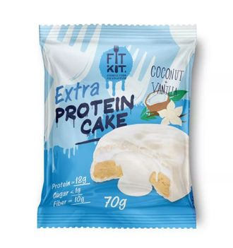 (Fit Kit) Protein WHITE Cake EXTRA - (70 гр) - (малина-йогурт)