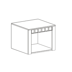 Антресоль 1 дв. "Прованс" спальня 602х590х480 Бодега белая / Патина премиум