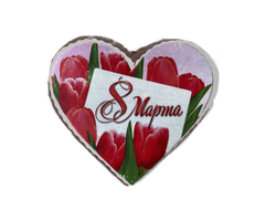 Пряник заварной  с декором "Сердце" 500 гр.