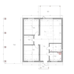 Одноэтажный дом с двумя спальнями 92.06 м² + терраса 15 м² + парковка 48.92 м² (S4)