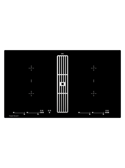 Индукционная варочная панель с вытяжкой Kuppersbusch KMI 9800.0 SR Silver Chrome