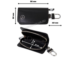 Ключница авто из натуральной гладкой кожи с логотипом CHEVROLET