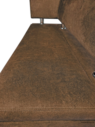 Кухонный ДИВАН "ФОРУМ-4" с боковой спинкой, Коричневый Левый