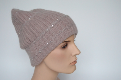 Визио шапка с отворотом Италия 6460 розовая