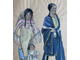 "Одежда семьи индейцев равнин" бумага гуашь Израилян Е. 1997 год