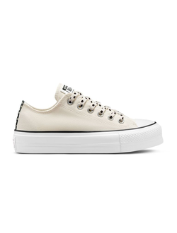 Кеды Converse All Star Lift Platform Polka Dots белые низкие на платформе