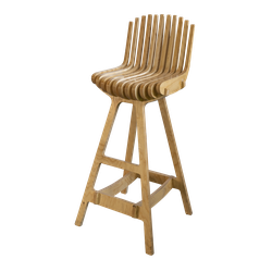 Барный стул с деревянными элементами